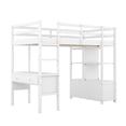 thumbnail image 5 of M optimized Wooden Loft Bed Frame with Built-in Drawers, Desk, Shelves, Twin Size Loft Bed Frame with Full-Length Guardrail, Ladder for Bedroom, Small Space, 5 of 8