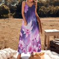 thumbnail image 2 of Ink Pink Flowers Sleeveless Dress Evening Dresses Luxury Dresses Summer Dress Women 2025 Women's Summer Long Dress, 2 of 5