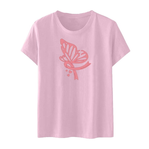 Moda casual mujer manga corta impresa damas manga corta cuello redondo blusas tops camiseta Pompotops hfajkhk137591