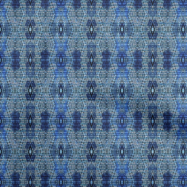 oneOone Velvet Medium Blue Fabric African Aztech Watercolor Sewing Craft Projects Fabric Prints By Yard 58 Inch Wide