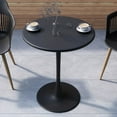 thumbnail image 2 of Jamesdar, Kurv 3-Piece Counter Height Café Set, MDF/Steel Table, Polypropylene/Steel Chairs, Black, 2 of 5