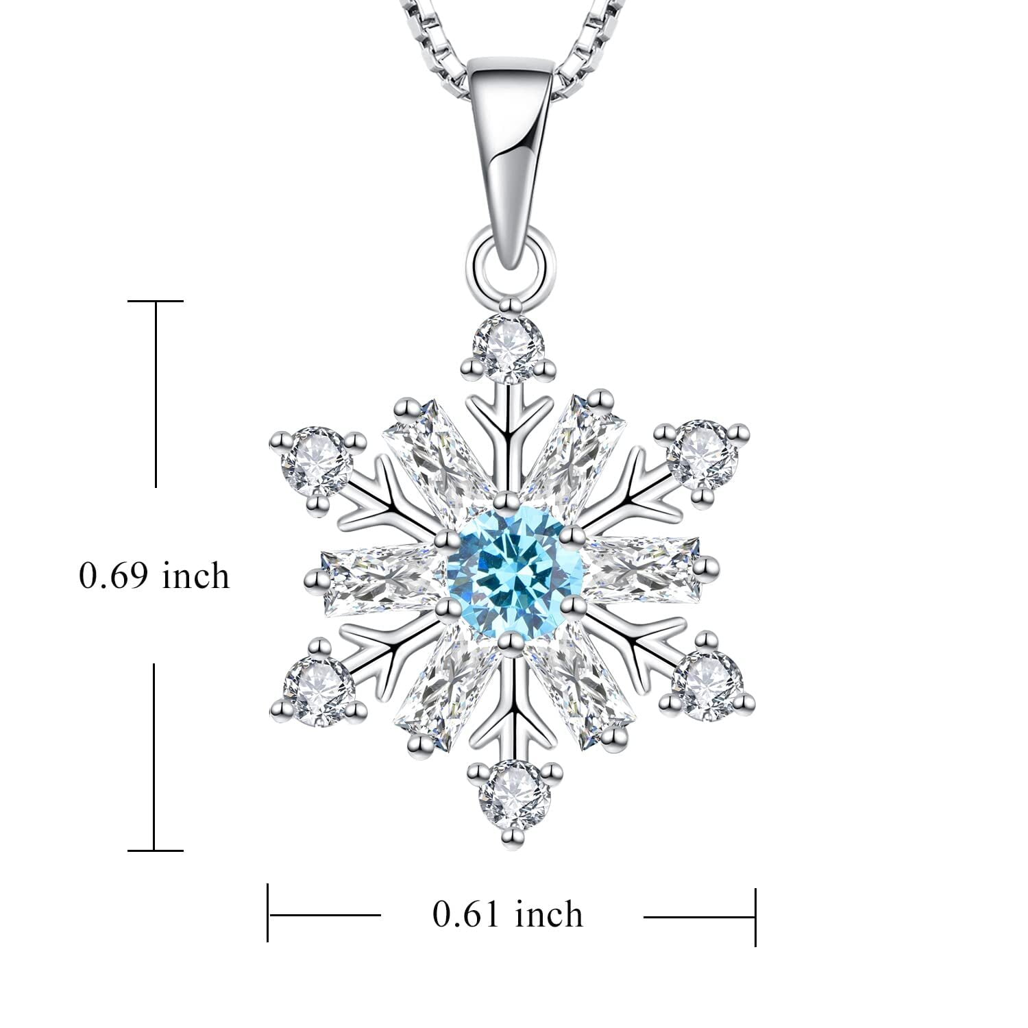 ☆TATIANA☆ Silver 925 tearlight pendant necklace NZ2457 Starchenie Snowflake Necklace 925 Sterling Silver Snowflake