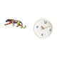 thumbnail image 5 of Reloj de pared decorativo redondo, elegante y moderno, con escultura de figura andante, silencioso, sin , fabricado en resina., 5 of 8