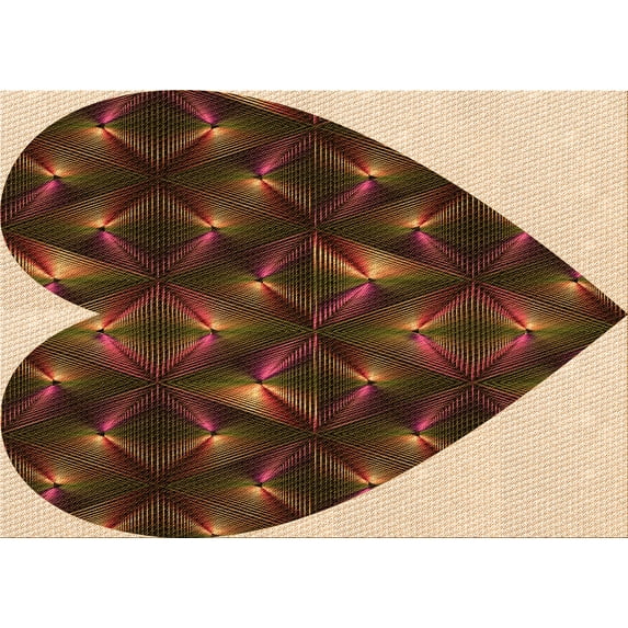 Ahgly Company Indoor Rectangle Patterned Brown Sand Brown Area Rugs, 7' x 10'