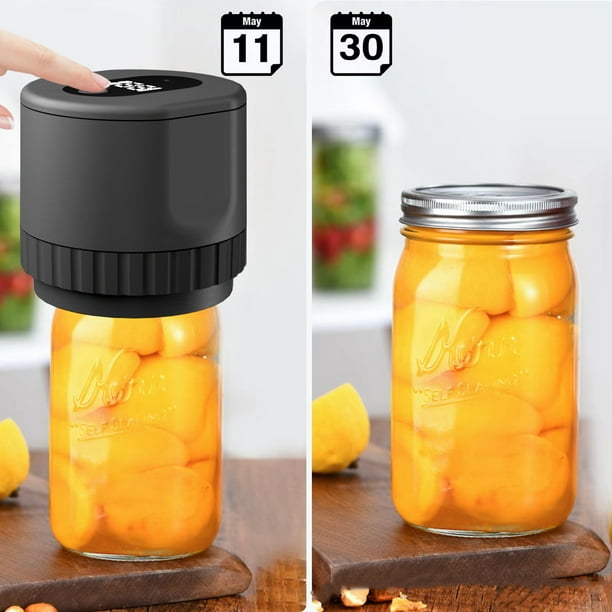 Machine à Emballer Sous Vide Pour Bocal Mason Jar électrique Pour Bocaux Mason à Ouverture Normale Et Large, Kit De Scellage Sous Vide Automatique Rechargeable Avec Ouvre-couvercles De Bocaux