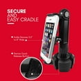 thumbnail image 4 of Macally Cup Holder Tablet Mount - Heavy Duty iPad Cup Holder Car Mount Stand or Tablet Holder for Car, Truck, and Vehicle - Fits Devices 3.5" - 8” Wide with Case - Adjustable iPad Holder for Car, 4 of 7