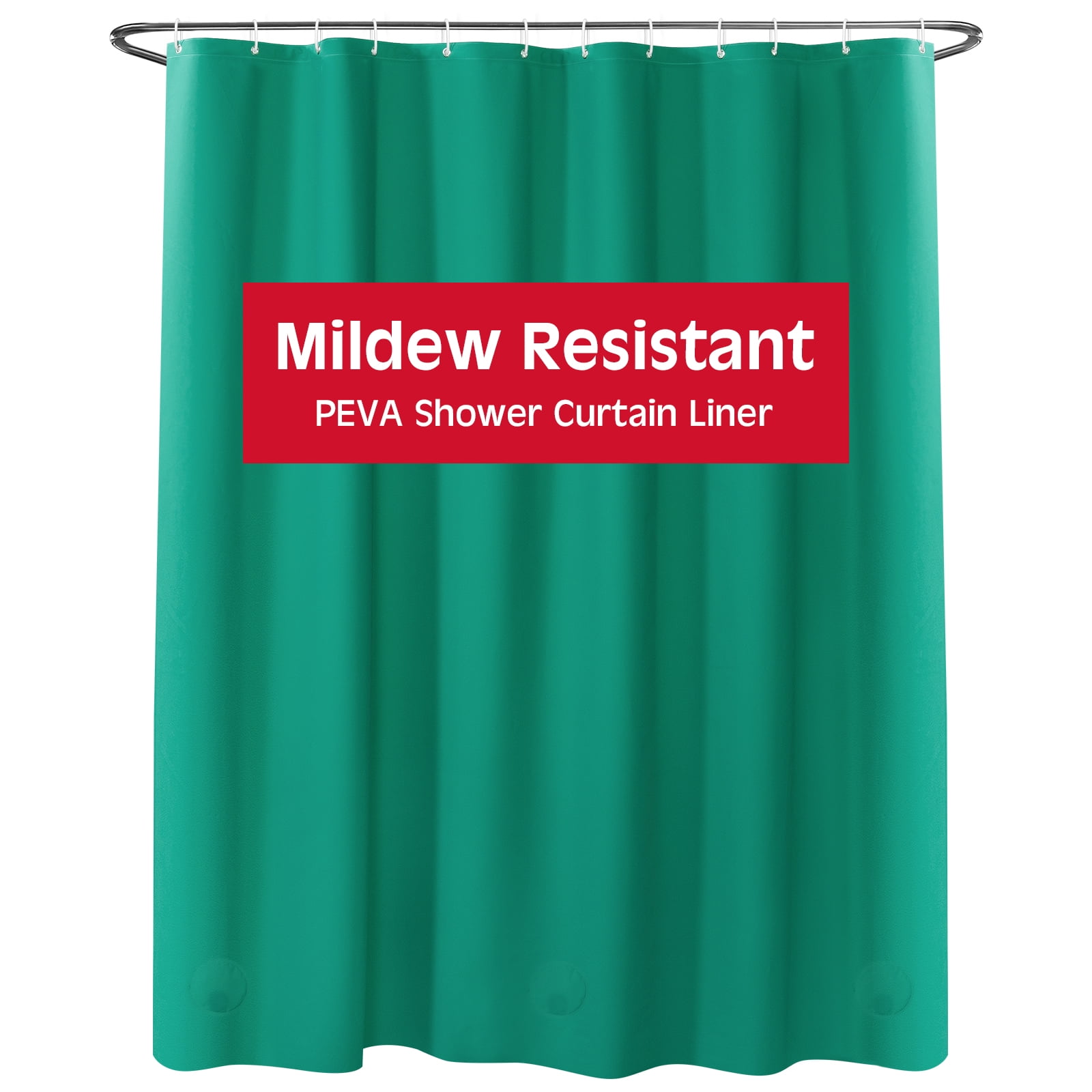 Adiqo 72"W x 72"H PEVA Shower Curtain Liner with Grommets