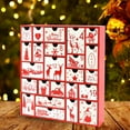 thumbnail image 4 of Wooden Christmas Advent Calendar Countdown Set with 24 Refillable Drawers for Festive Holiday Celebration, 4 of 8