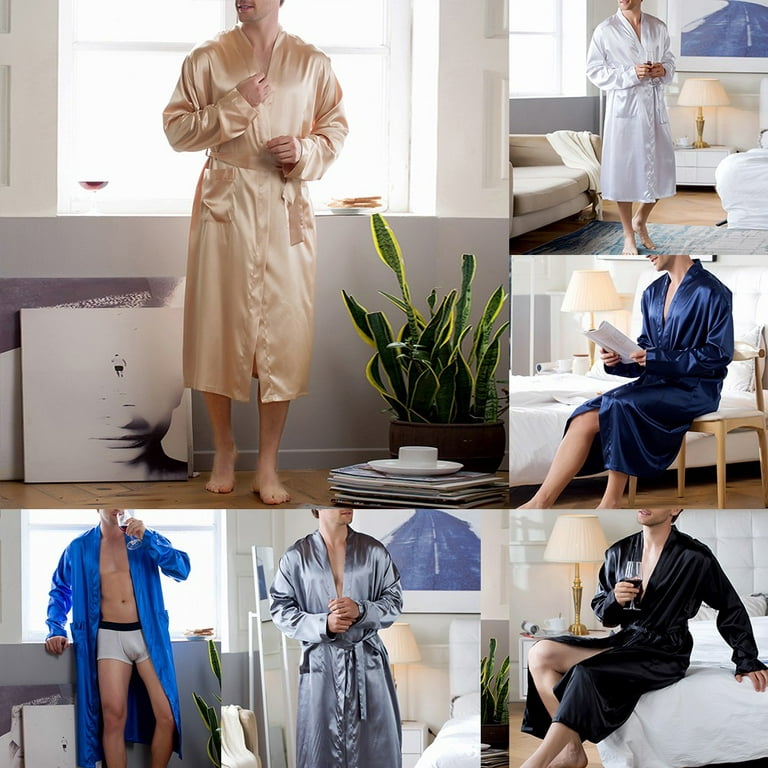 Men's Long Luxury Silk Robes