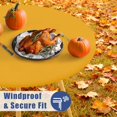 thumbnail image 3 of decorUhome Round Stretch Spandex Tablecloth, Washable Reusable Table Cover for 57"-68" Tables, Waterproof Fitted Table Cloth for Party, Picnic, Mustard Yellow, 3 of 9