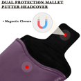 thumbnail image 3 of Haosy Magenta Purple Golf Mallet Putter Cover Strong Magnetic Leather Golf Club Headcover Closure, 3 of 7