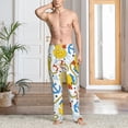 thumbnail image 5 of Uemuo Ducks and Anchors Pattern Men's Wide Leg Palazzo Lounge Pants with Pockets Light Weight Loose Comfy Casual Pajama Pants-X-Large, 5 of 9
