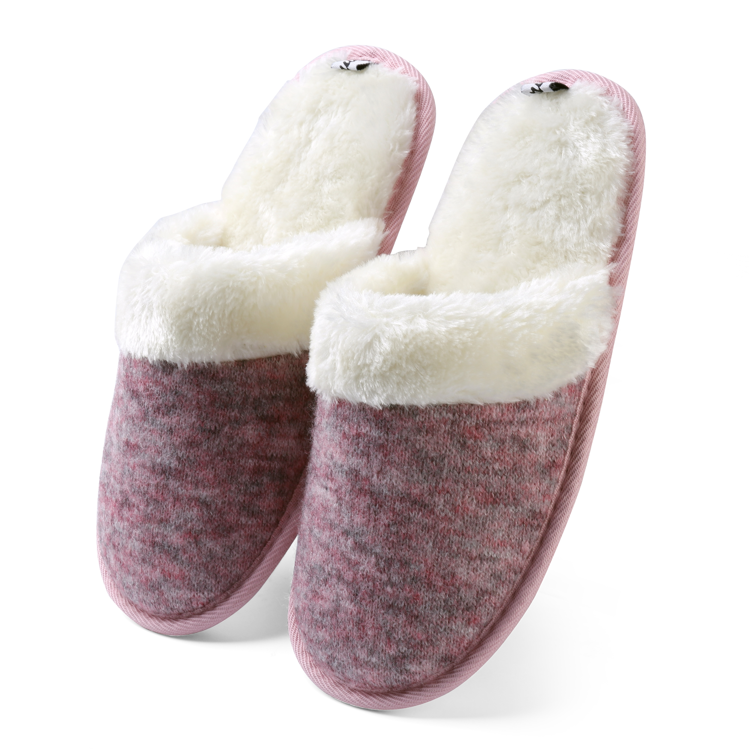 Women’s Winter Warm Plush Slippers with Memory Foam Cushion & Non-Slip Rubber Sole – Indoor/Outdoor House Shoes