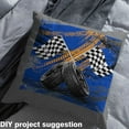 thumbnail image 2 of jejeloiu Boys Extreme Sports Fabric by the Yard 3 Yards,Race Car Flag Sewing Fabric,Blue White Gray Fabric for Sewing For Teen Kids,Breathable Home Decor, 2 of 6