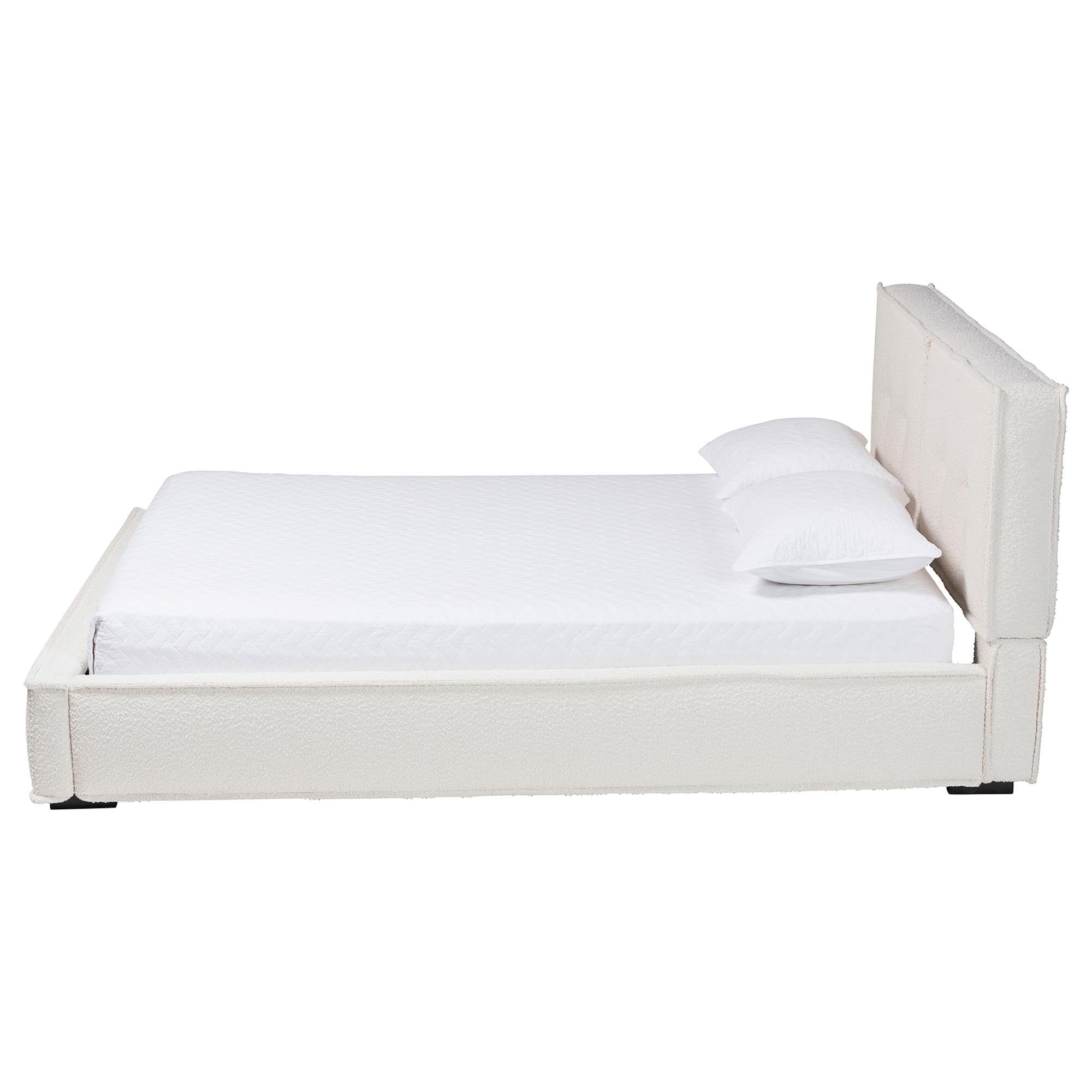 Baxton Studio Laverick Modern Platform Bed, Queen, Cream