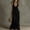 01 Black, variant on Women's Spring Deep V Neck Ruffle Irregular Hem Solid Sleeveless Loose Beach Party Maxi Dress