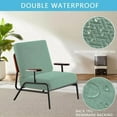 thumbnail image 6 of JIAN YA NA 2-Piece Waterproof Cushion Covers Replacement, Outdoor Patio Sofa Seat Cushion Slipcovers, Elastic Outdoor Furniture Protector (Green), 6 of 8
