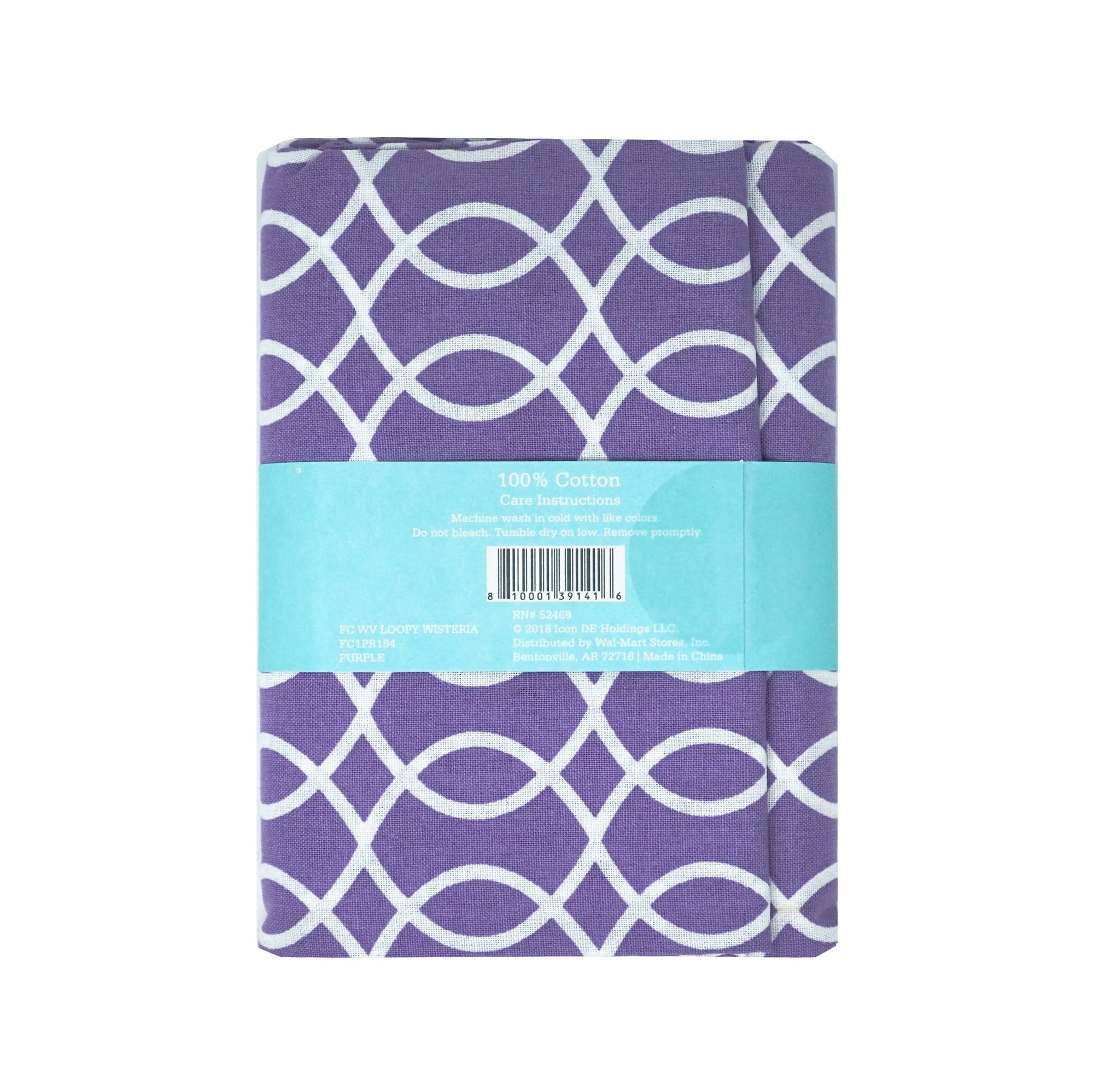 (2 pack) Waverly Inspirations 1 Yard Cut 100% Cotton Prints Fabric Wavy Loopy Wisteria 44" Wide for Quilting & Sewing