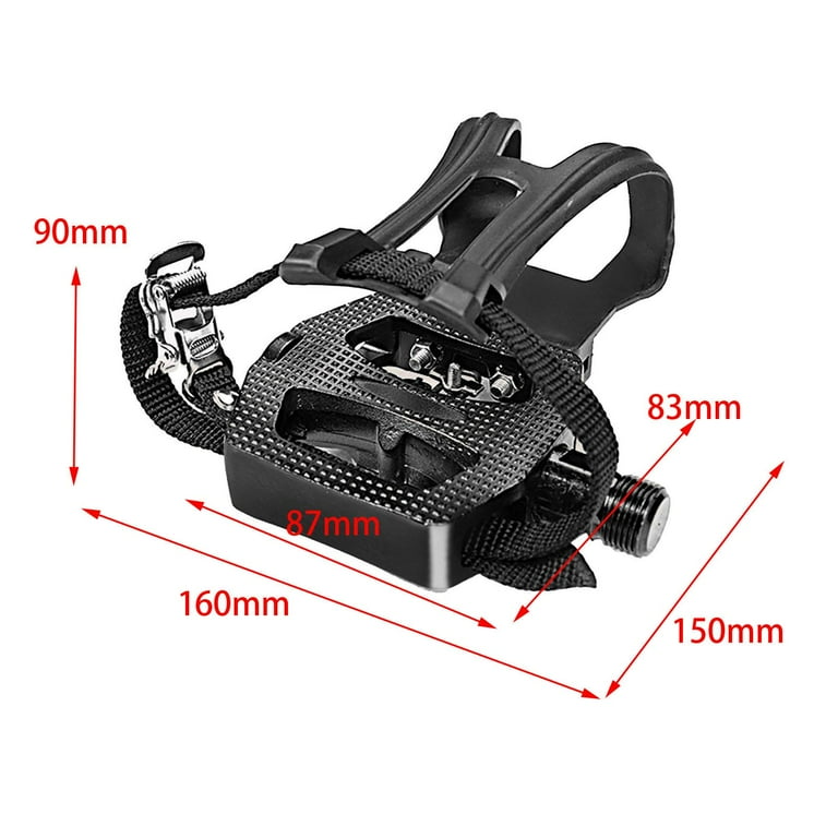 Exercise bike with online clip in pedals
