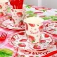 thumbnail image 3 of Ayieyill 170Pcs Happy Birthday Decorations Kit, Strawberry Birthday Party Supplies Set for 24 Guests, Includes Plates and Cups and Napkins Straws Sets, 3 of 6