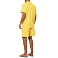 thumbnail image 3 of INSPIRE CHIC Polka Dots Hawaiian Set for Men's Short Sleeves Summer Shirts 2 Pieces Suit S Yellow, 3 of 5