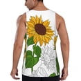 thumbnail image 3 of Easygdp Plump Sunflower And Sketch Men's Tank Top, Sleeveless Muscle T Shirts, Breathable, Quick-Dry, Loose for Gym, Running, Fitness - X-Large, 3 of 9