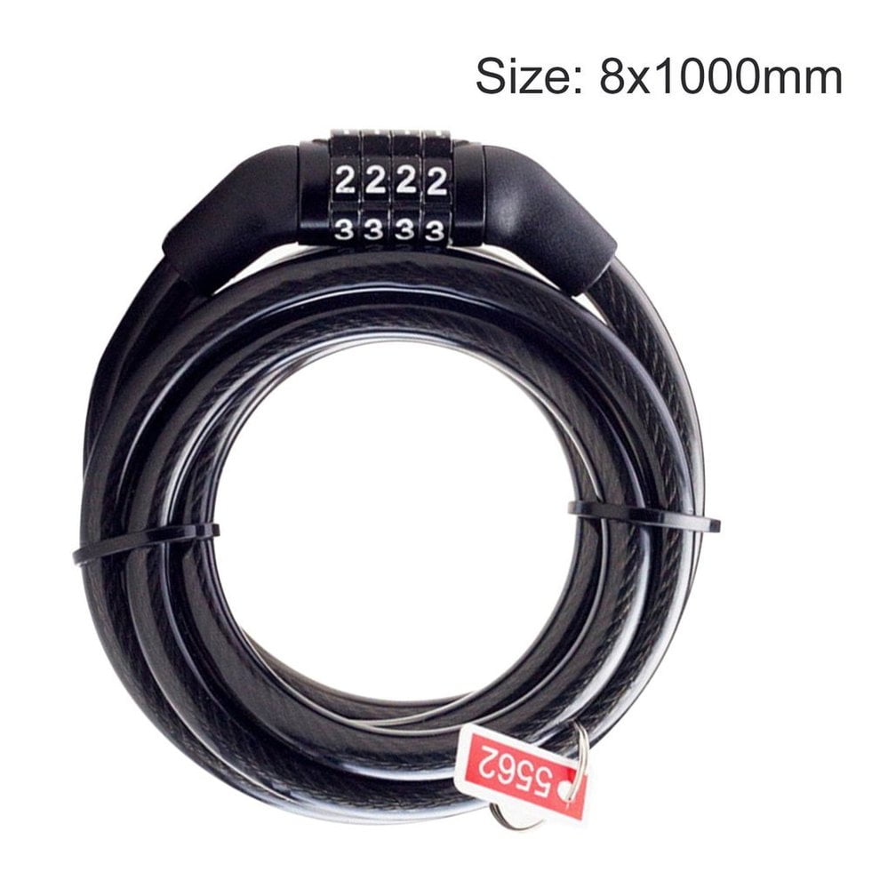Preset Combination Cable Lock, 4 ft. (1.2 m.) Long x 5/16 in. (8 mm