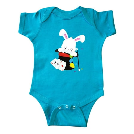 

Inktastic White Bunny Coming Out Of A Hat Magic Trick Gift Baby Boy or Baby Girl Bodysuit