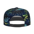 thumbnail image 4 of Daiia Cartoon Dinosaur print Flat Bill Hats Flat Brim Trucker Cap Baseball Cap Adjustable Classic Low Profile Hat Unconstructed Plain Cap, 4 of 9