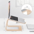 thumbnail image 2 of Laptop Stand for Desk, Detachable Laptop Riser, Aluminum Laptop Holder, Compatible with MacBook Air/Pro, Dell, HP, and All Laptops (11-16 inch), Grey, 2 of 8