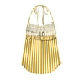 thumbnail image 5 of CheerKidz Women's Summer Pleated Striped Camisole Boho Sleeveless Tank Tops,Beach Vacation Clothes,Casual Loose Fits Shirts(Yellow,S), 5 of 5