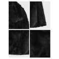 thumbnail image 4 of Women's Faux Fur Coat Faux Fur Jacket Long Sleeve Lapel Furry Winter Jackets Parka Short Coat Black XS, 4 of 5