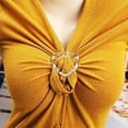 thumbnail image 5 of Dusknt Scarf Ring Clip T Shirt Ties Clips Clothes Corner Knotted Button for Women Fashion Metal Round Circle Shirt Clip Bucklehome Garden Fixing Clip, 5 of 6