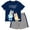 Blue / silver, variant on Bluey Little Boys T-Shirt and Mesh Shorts Outfit Set