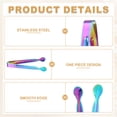 thumbnail image 3 of 2pcs Serving Tongs, 5.9 Inch Stainless Steel Kitchen Tongs Cooking Utensils Rainbow, 3 of 6