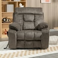 thumbnail image 5 of PAPROOS Electric Lift Recliner, Widen Power Lift Chair with Heating and Massage Function, Fabric Reclining Sofa with 2 Remotes and 2 Cup Holders, Big Lift Chairs for Elderly Seniors, Dark Brown, 5 of 11