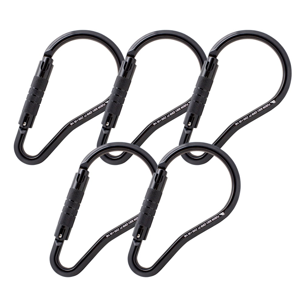 Fusion Climb Prima Alumn Auto Lock Ladder Hook Carabiner 5Pack