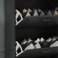 thumbnail image 3 of FUFU&GAGA 3-Tier Shoes Cabinet Black, 3 of 5