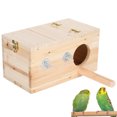 thumbnail image 4 of Caja de cría de aves Caja de anidación ecológica de madera Casa incubadora cálida Jaula Nido de pájaro Suministros para mascotas ANGGREK Otros, 4 of 8
