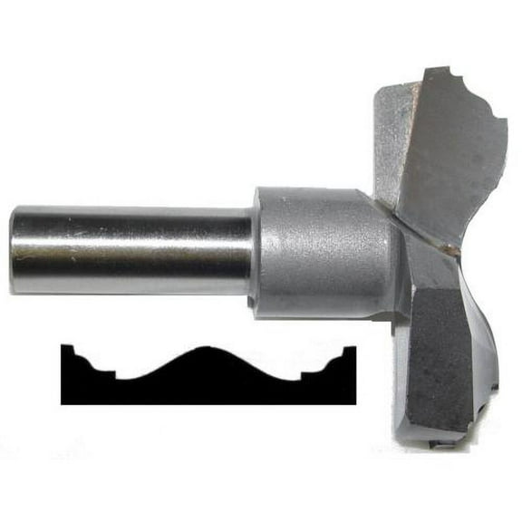 Magnate 8011A Rosette Carbide Tipped Cutter - 2-5/8" Cutting Diameter, 1/2" Shank Diameter, 3/4" Cutting Height, 1-1/2" Shank Length