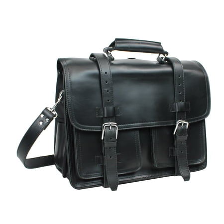Vagarant Traveler 18 CEO Leather Large Briefcase Laptop Bag Travel Bag L31.BLK