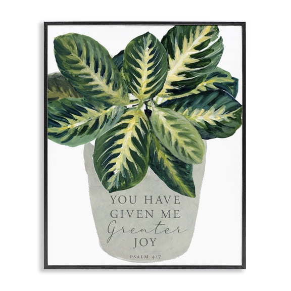Stupell Industries Prayer & House Plant Black Framed Giclee Art, design by Lanie Loreth