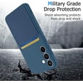 thumbnail image 5 of Samsung Galaxy S24 Plus with Card Holder - Wallet Phone Case Galaxy S24+ Hold 1-2 Cards for Women Men - Protective Soft Silicone Card Case for Samsung Galaxy S24 Plus Blue, 5 of 15