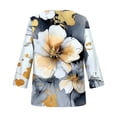 thumbnail image 4 of Mifsaly Plus Size Satin Shirts for Women 3/4 Sleeve Silk Tops V-Neck Summer Print Vacation Blouse Cozy Lightweight Tshirts Travel Airport Fashion Outfits XXXL, 4 of 5