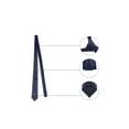 thumbnail image 3 of INSPIRE CHIC Men's Self-Tied Necktie Classic Width Polka Dot Ties for Men Formal Wedding Navy Blue One Size, 3 of 5