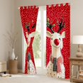 thumbnail image 3 of jejeloiu Cartoon Christmas Reindeer Curtains Pack of 2 (42x84 Each),Geometric Polka Dots Curtains Blackout,Red White Black Bedroom Curtains For Girls,Microfiber Bedroom Decor, 3 of 6
