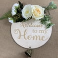 thumbnail image 4 of Essen Hanging Plaque Practical Decorative Wood Flower Bell Welcome Word Round Sign for Front Door, 4 of 7