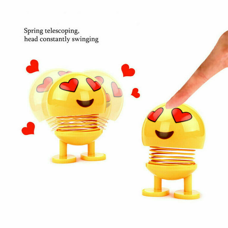 Smiley Cute Emoji Bobble Head Spring Dolls Car Decoration for Car Interior  - China Toy and Baby Toy price