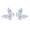 thumbnail image 6 of High-end Color Zircon Earrings Women's Atmosphere S925 Silver Needle Three-dimensional Butterfly Stud Earrings, 6 of 10