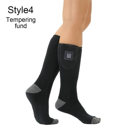 

Men Women s Temperature regulation Electric Long Stockings Warm Stocking Foot Warmer Winter Heated Socks Thermosocks STYLE 4